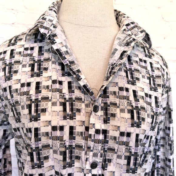 Theory - Blouse - Womens - Pixel Print - Size Small - Picture 2 of 8